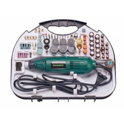 Гравер FAVOURITE FGM 170FS 170Вт,10000-35000об/мин,цанга 2,4/3,2,гибкий вал,210 аксессуаров