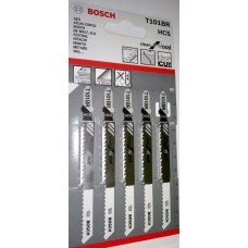 5 Пилки для лобзика Т 101 ВR (дерево,пластм,фанера,ламинат,без скола)  Bosch