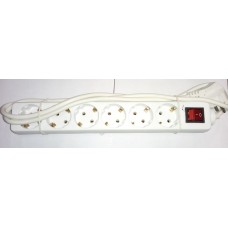 Сетевой удлинитель ST-EC7912 белый, 6х1,8м, выкл, 16А, заземление, STINGRAY